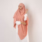 Khimar : 2 Layer Triangular Diamond Instant Khimar-Hijab-Jilbab for Girls & Women in Poppy Rose  Color | Tie Back Burkha Jilbab Khimar Style Abaya Hijab Niqab Islamic Modest Wear