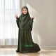 Premium Kids Mehandi Green Abaya with Matching Khimar | Girls Islamic Dress (0–12 Years)