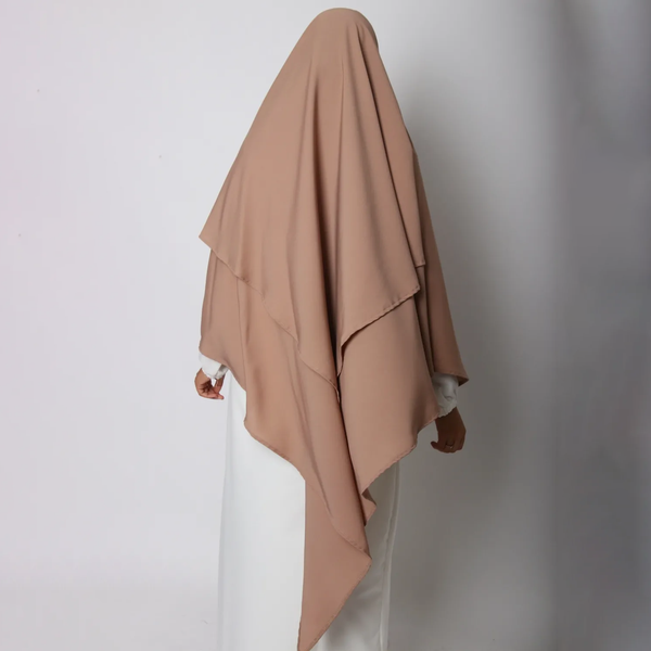 Khimar : 2 Layer Triangular Diamond Instant Khimar-Hijab-Jilbab for Girls & Women in  Taupe Color | Tie Back Burkha Jilbab Khimar Style Abaya Hijab Niqab Islamic Modest Wear