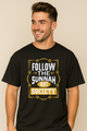 Follow the Sunnah, Not Society Oversized T-Shirt | Black Tee | Terry Cotton