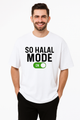 So Halal Mode ON Oversized T-Shirt | White Tee | Terry Cotton