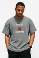 It's a لا From Me Oversized T-Shirt | Grey Tee | Terry Cotton