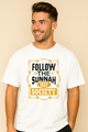 Follow the Sunnah, Not Society Oversized T-Shirt | White Tee | Terry Cotton