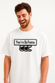 You're So Funny (هههه) Oversized T-Shirt | White Tee | Terry Cotton