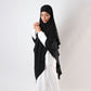 Khimar : 2 Layer Triangular Diamond Instant Khimar-Hijab-Jilbab for Girls & Women in Black Color | Tie Back Burkha Jilbab Khimar Style Abaya Hijab Niqab Islamic Modest Wear