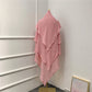 Khimar : 3 Layer Triangular Diamond Instant Khimar-Hijab-Jilbab for Girls & Women in 3 Layer Khimar Pink Color | Tie Back Burkha Jilbab Khimar Style Abaya Hijab Niqab Islamic Modest Wear
