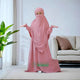 Premium Kids Pink Abaya with Matching Khimar | Girls Islamic Dress (0–12 Years)