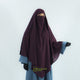 Khimar : Single Layer Triangular Diamond Instant Khimar-Hijab-Jilbab for Girls & Women in Single Layer Wine Purple Color | Tie Back Burkha Jilbab Khimar Style Abaya Hijab Niqab Islamic Modest Wear