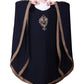 Beautiful Self Design Blue 3 Boota Embroidery With Single Beige Patti Crepe Kaftan Abaya or Burqa for Women & Girls_00853