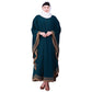 Beautiful Self Design Ramagreen Beige 3 Patti with 6 Button Kaftan Crepe Abaya or Burqa With Hijab for Women & Girls_0864