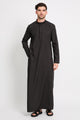 Premium Jubba Kuwati / Emirati / Saudi / Kandura / Thawb / Dishdasha Black Thobe for Men