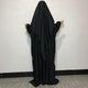 Matching Black Baggy Abaya and Single Layer Khimar