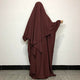 Premium  Matching Coffee Brown Baggy Abaya and Single Layer Khimar