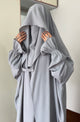Saudi or Irani Jilbab Full Length Gray and Noise Pc Firdous Fabric