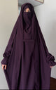 Saudi or Irani Jilbab Full Length Wine and Noise Pc Firdous Fabric