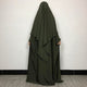 Premium Matching Army or Mehandi Green Baggy Abaya and Single Layer Khimar