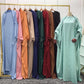 Luxury One Piece Full Length Jilbab Khimar Style with Chunnat Slevees/Dolman Sleeves Beige Color| Tie Back Burkha Jilbab Khimar Style Abaya Hijab Niqab Islamic Modest Wear