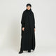 Premium One Piece Full Length Jilbab Khimar Black with Noise Piece