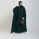 Premium One Piece Full Length Jilbab Khimar Rama Green with Noise Piece