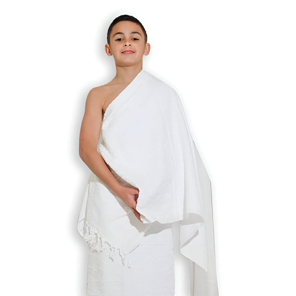 Premium Teen 10-15 Years Pure Cotton Towel Ihram Set for Hajj & Umrah 🕋