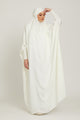 Premium One Piece Full Length Jilbab Khimar White with Noise Piece