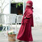 Kids or Children or Girls Jilbab Abaya or Burqa Beautiful Self Design Maroon Crepe Islamic Jilbab Abaya for Kids