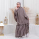 Kids or Children or Girls Abaya or Burqa Beautiful Self Design Grey Crepe