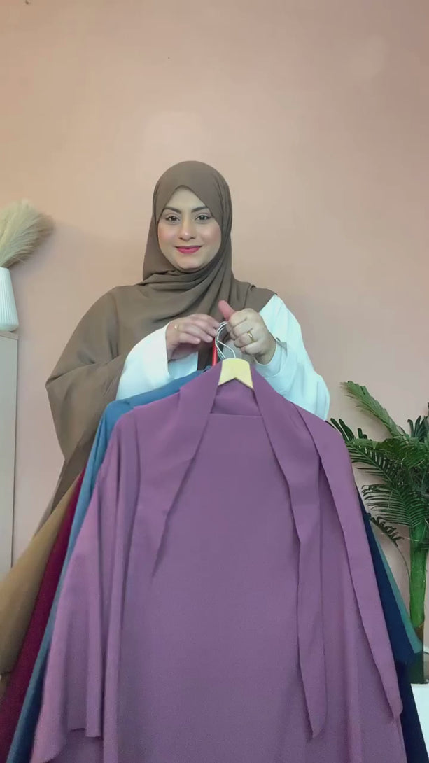 Three ways to wear the round flap khimar single layer