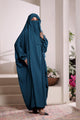 Premium Full Length Saudi/Irani Jilbab – Deep Teal | Premium Noise PC Firdous Fabric