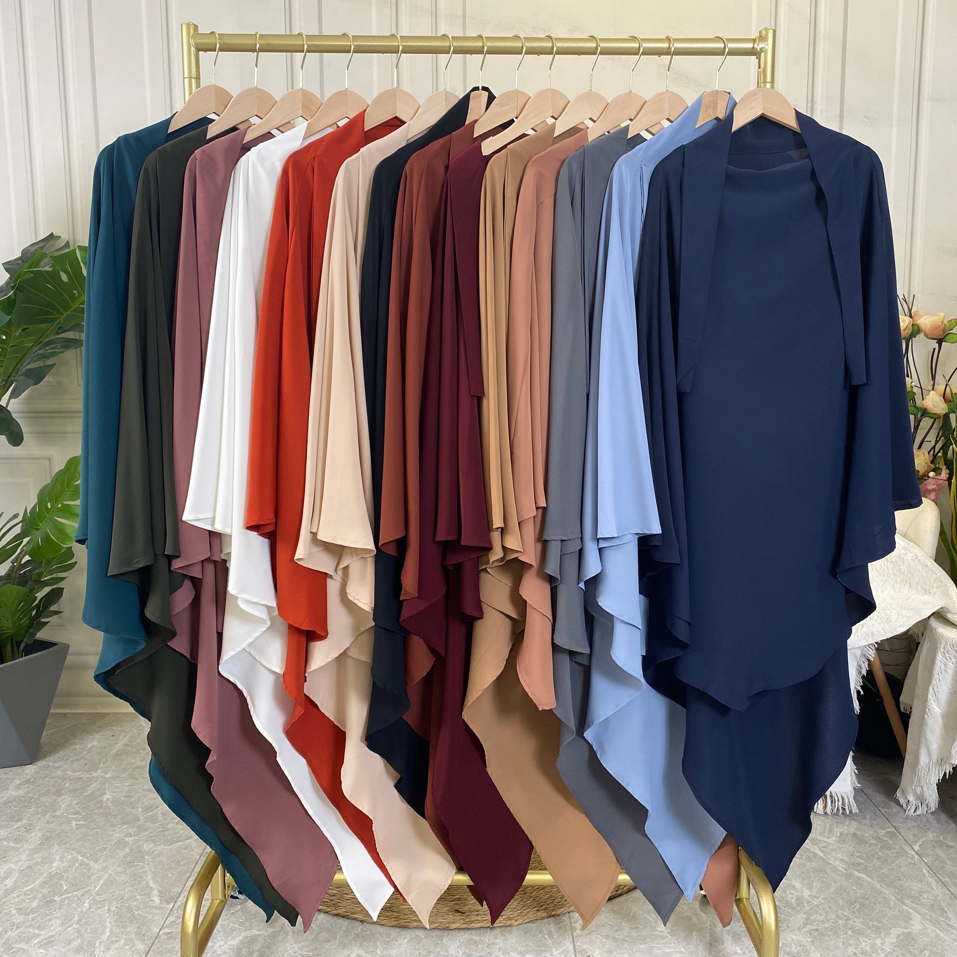 Khimar : Single Layer Triangular Diamond Instant Khimar-Hijab-Jilbab for Girls & Women in Single Layer Light Navy Pink Color | Tie Back Burkha Jilbab Khimar Style Abaya Hijab Niqab Islamic Modest Wear