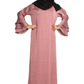 Modest City Beautiful Self Design Pink Frill Moti Nida Fabric Abaya or Burqa With Hijab for Women & Girls Series Laiba