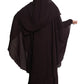 Modest City Self Design Plain Purple Farasha Nida Abaya or Burqa With Georgette Layer for Women & Girls-Series Laiba