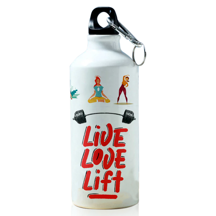 Modest City Beautiful Gym Design Sports Water Bottle 600ml Sipper (Live Love Lift)