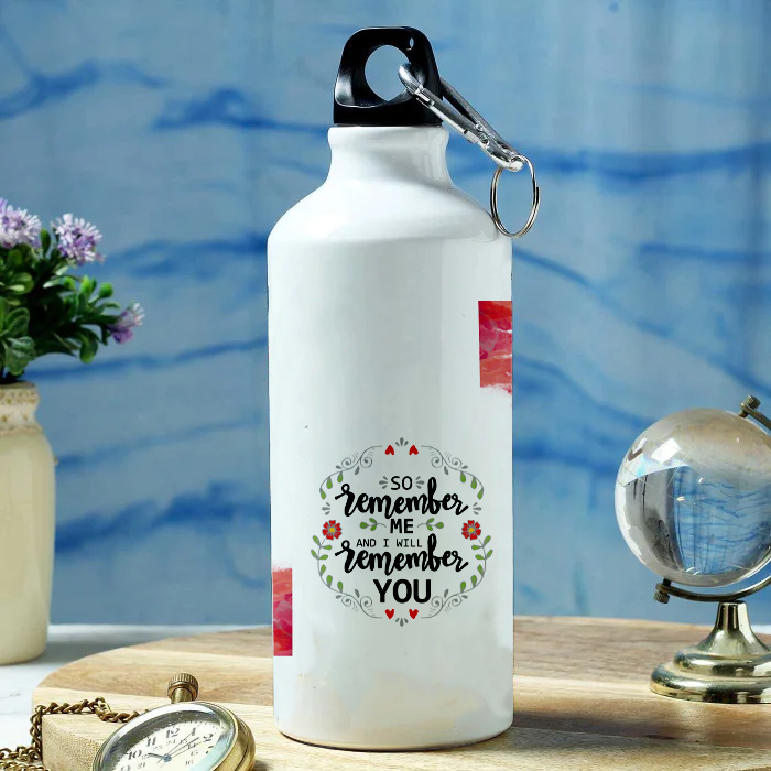 Modest City Beautiful 'So remember me and I will remember you' Arabic Quotes Printed Aluminum Sports Water Bottle (600ml) Sipper