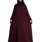 Beautiful Self Design Purple Frill Crepe Abaya Without Hijab_0618