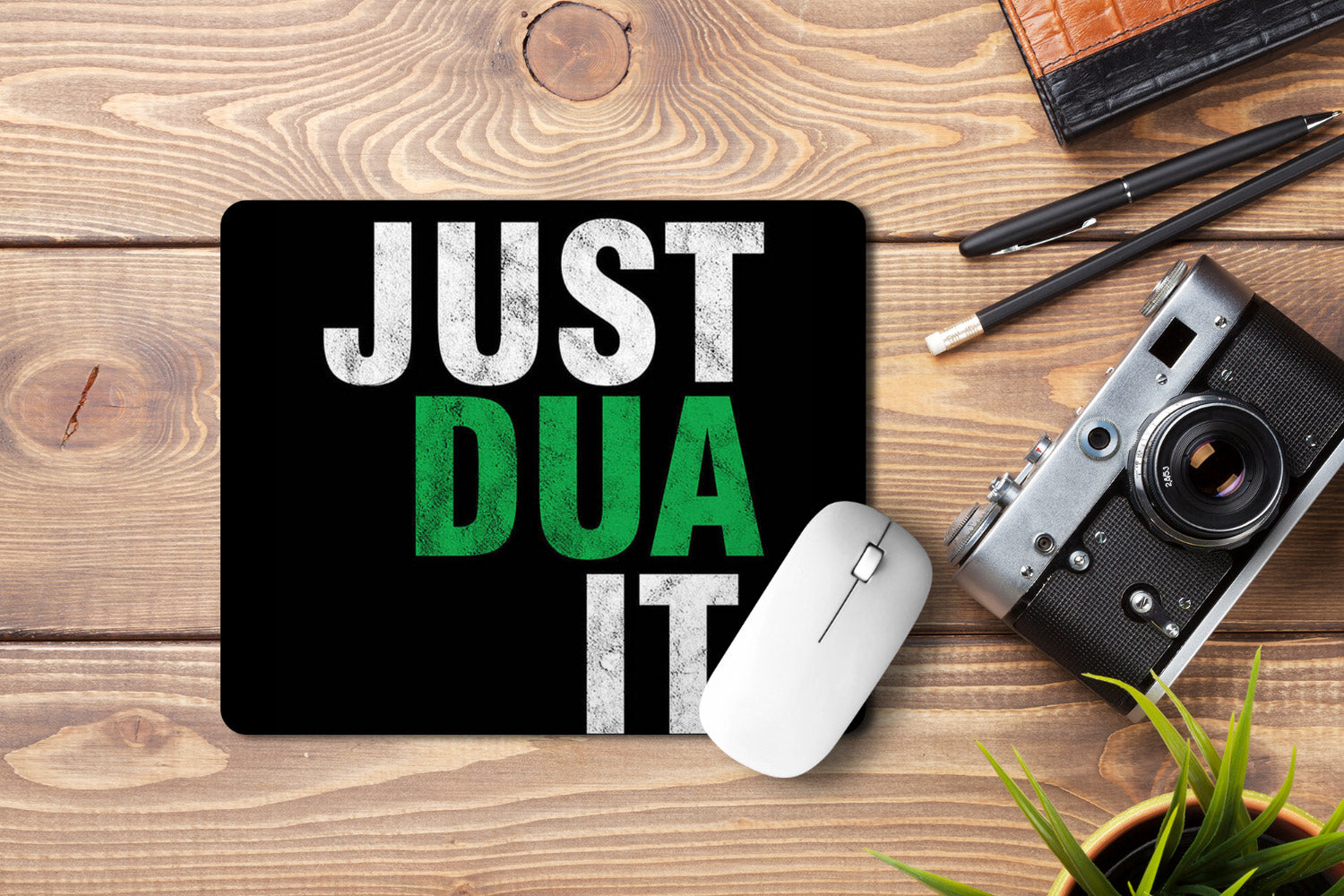 Just Dua It' Printed Non-Slip Rubber Base Mouse Pad for Laptop, PC, Computer.