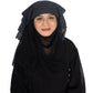 Beautiful Self Design Grey Moti 4Layer Georgette Nose Piece (Niqab_019)