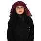 Beautiful Self Design Maroon 4Layer Georgette Nose Piece (Niqab_003)