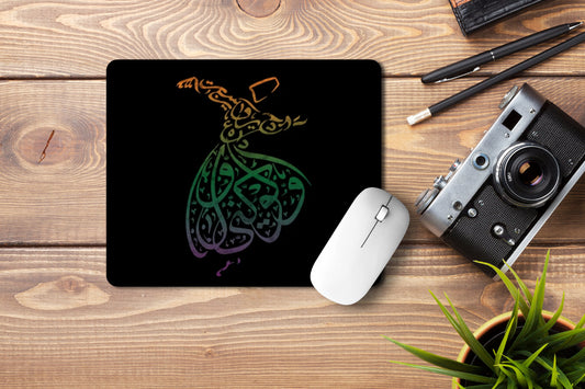 Rumi Calligraphy Art Printed Non-Slip Rubber Base Mouse Pad for Laptop, PC, Computer