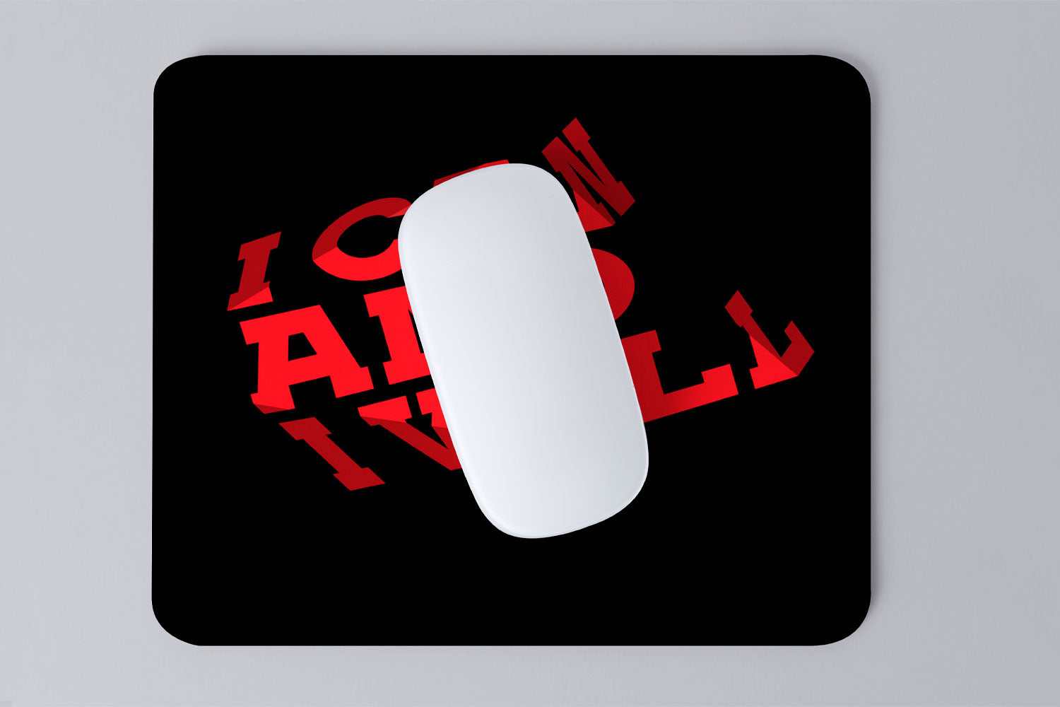 Modest City Beautiful 'I Can And i Will' Printed Rubber Base Anti-Slippery Motivational Design Mousepad for Computer, PC, Laptop_002