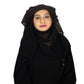 Products Beautiful Self Design Dark Brown 4 Layer Georgette Nose Piece (Niqab_001)
