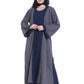 Modest City Beautiful Self Design Grey Shrug Crepe Abaya Without Hijab_0224