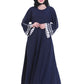 Modest City Beautiful Self Design Blue Crepe Abaya Without Hijab_0227