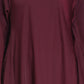Modest City Beautiful Self Design Stone Work Maroon Nida Abaya With Hijab_0235