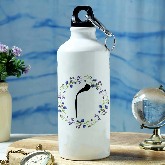 Arabic Alphabet Printed Sports Water Bottle for Travelling, Cycling (Arabic) 600 ml