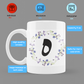 Modest City Beautiful 'Arabic Alphabet' Printed White Ceramic Coffee Mug