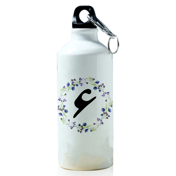 Arabic Alphabet Printed Sports Water Bottle for Travelling, Cycling (Arabic_028) 600 ml
