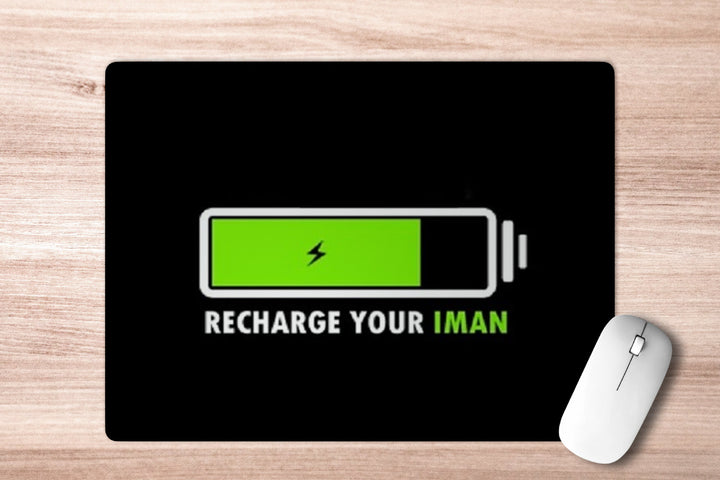Products Recharge Your Iman' Printed Non-Slip Rubber Base Mouse Pad for Laptop, PC, Computer