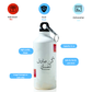 Modest City Beautiful 'Be true to yourself' Arabic Quotes Printed Aluminum Sports Water Bottle (600ml) Sipper.