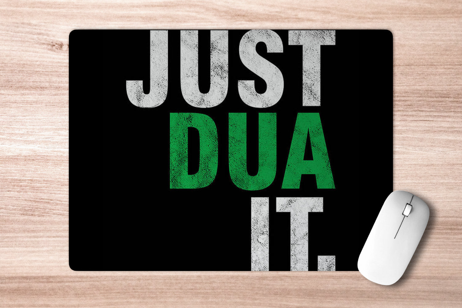 Just Dua It' Printed Non-Slip Rubber Base Mouse Pad for Laptop, PC, Computer.